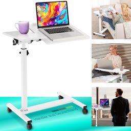 ELONEO Beistelltisch höhenverstellbar & breitenverstellbar mit Rollen & Feststellbremse