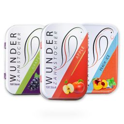 Wunder Zahnstocher - In 3 erfrischenden Sorten JUICY PACK - Zahnstocher mit Geschmack