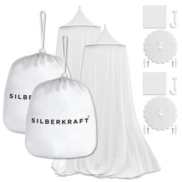 SILBEKRAFT Moskitonetz mit Klebehaken