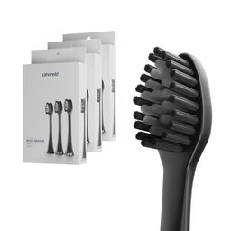 Zahnheld Bürstenkopf Basic Medium schwarz (9 Stück)