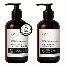 oxy8 Naturkosmetik Set – Männer Set: SHAMPOO & DUSCHGEL – gegen Haarausfall für gepflegte Haut
