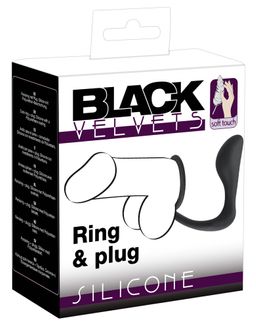 Penis-/Hodenring mit Analplug von Black Velvets