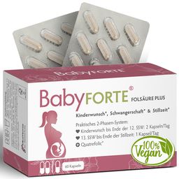 BabyFORTE Folsäure Plus Quatrefolic® | vegan | Vitamine ab Kinderwunsch bis Stillzeit