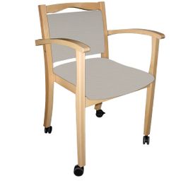 einrichtungsdesign24 Seniorenstuhl mit Armlehnen auf Rollen Alexander
