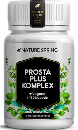 Prostata Kapseln - Prosta Plus Komplex mit Sägepalme, Kürbiskern & Brennnessel- Nature spring