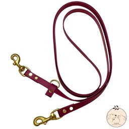 Tapsy Biothane Hundeleine Weinrot mit Traffic Handle