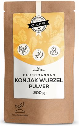 Sanutrition® - reines Konjak-Wurzel Glucomannan Pulver