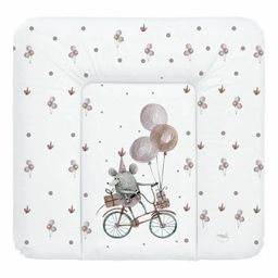 Wickelauflage Ceba Baby 75x70, Maus auf dem Fahrrad