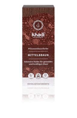 Khadi - Pflanzenhaarfarbe Mittelbraun