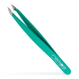REMOS Kombipinzette grün rostfrei [INOX]rostfrei 9.5 cm - 2in1 für Splitter - Haare