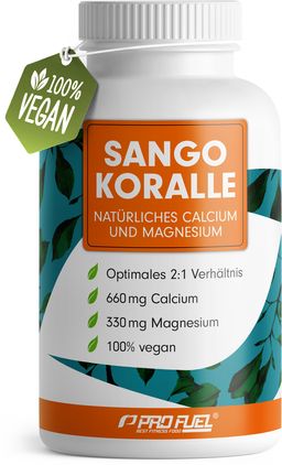 ProFuel - SANGO Meereskoralle-Kapseln, 660mg Calcium + 330mg Magnesium pro Tag - Kapseln