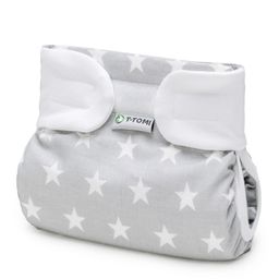 T-TOMI Orthopädisches Spreizhöschen für breites Wickeln - klettverschluss Grey stars (3-6 kg)