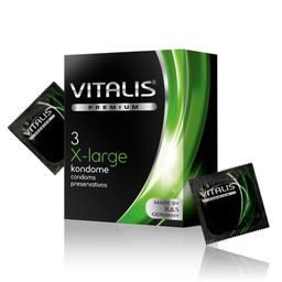 Vitalis Premium X-Large - 3 extra lange Kondome - sicherer Verkehr mit gut sitzenden Kondomen