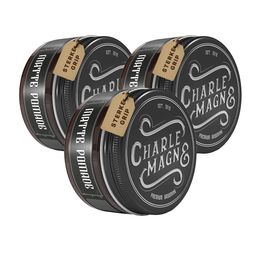 Charlemagne Pomade Set, Haarwachs für Männer mit starkem Halt und mattem Finish, Duft nach Leder