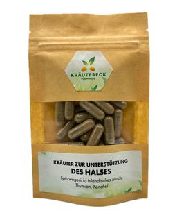 Kräuterkapseln Hund – Akut Unterstützung des Hals & Atemwege
