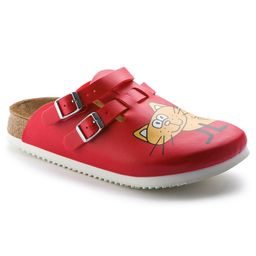Birkenstock Clog Kay Superlauf, Birko-Flor, Cat Red, schmal