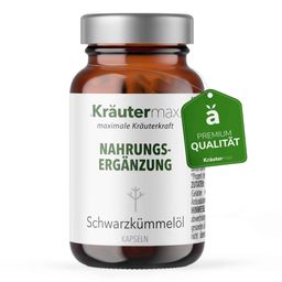 Kräutermax Schwarzkümmelöl 1000 mg Kapseln, ägyptisches Schwarzkümmelöl Kapseln