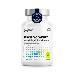 gloryfeel® Schwarzer Maca Extrakt + L-Arginin, Vitamin B6, B12 & Zink