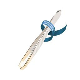 REMOS Pinzette gekröpfte, gerade, vergoldete Spitze, 8 cm