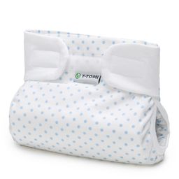 T-TOMI Orthopädisches Spreizhöschen für breites Wickeln - klettverschluss Blue dots (3-6 kg)