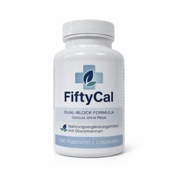 FiftyCal | Diät Kapseln | mit hochdosierten Glucomannan | 126 Kapseln