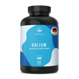 Kalium Kapseln hochdosiert - Kaliumcitrat 2.222mg Tagesdosis - Elektrolyte Kapseln - TRUE NATURE®