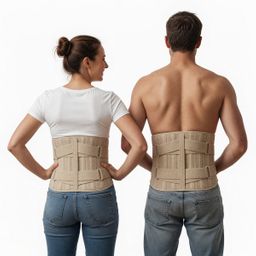 VITALIC Stützende Rückenbandage – Verstellbarer Rückengurt gegen Rückenschmerzen