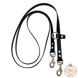 Tapsy Biothane Hundeleine Schwarz mit Traffic Handle