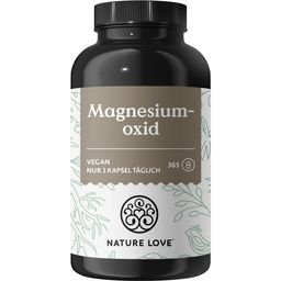 NATURE LOVE® Magnesiumoxid - 365 Kapseln – 660mg (davon 400mg elementares Magnesium) pro Kapsel