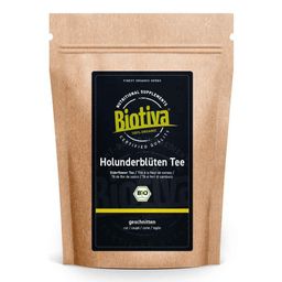 Biotiva Holunderblüten Tee Bio geschnitten