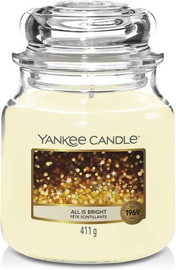 Yankee Candle Duftkerze im Glas 2 Dochten All is Bright