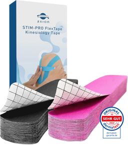 axion® Precut Kinesiologie Tape schwarz | pink | MEDIZINPRODUKT