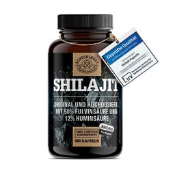 Shilajit Original - Shilajit Kapseln -Stark- Fulvinsäure Laborgeprüft DE SCHEUNENGUT® 180 Kapseln