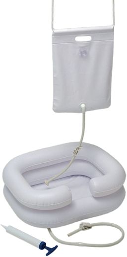 SUNDO Homecare aufblasbares Haarwaschwannen-Set EXTRA