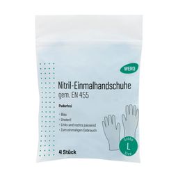 WERO Nitril-Einmalhandschuhe nach EN 455, Größe L (Gr. 8-9)