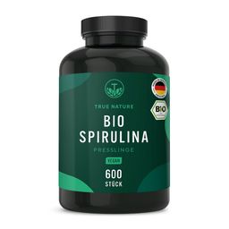 Bio Spirulina Presslinge hochdosiert - Bio Spirulina Algen - 4000mg - 600 Presslinge - TRUE NATURE®
