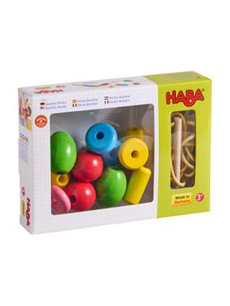 HABA Lernspielzeug Fädelspielzeug Bambini Perlen
