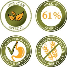 Hypoallergenes Hundefutter Nass mit Insekten - Naturfarm-Menü