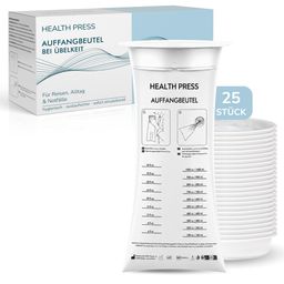 Health Press Spuckbeutel – Brechbeutel bei Übelkeit, Reiseübelkeit & Übelkeit bei Kindern