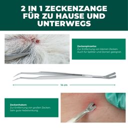 SILBERKRAFT Zeckenzange