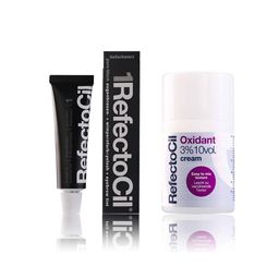 Refectocil Wimpernfarbe tiefschwarz 1 & Refectocil Oxidant Creme 3% Set