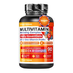 Vitastrong Multivitamin - 90 Tabletten, Energie und Unterstützung für das Immunsystem