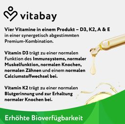 Vitabay DEKA Öl 5000 IE Vitamin D3+K2+A+E