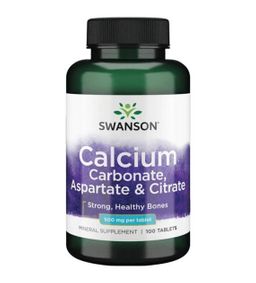 Swanson Calciumcarbonat, Aspartat und Citrat 500 mg