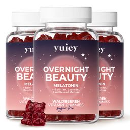 yuicy® Overnight Beauty – Melatonin Gummibärchen für besseren Schlaf & Entspannung