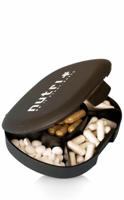 Nutri+ Tablettendose Tablettenbox - Dose auch für Kapseln