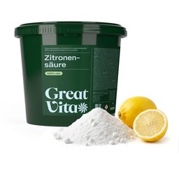 GreatVita Zitronensäure Pulver 5kg Eimer