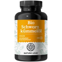 NATURE LOVE® Bio Schwarzkümmelöl - 240 Kapseln - 1000mg/Tag - 50% Linolsäure - kaltgepresst, Ägypten
