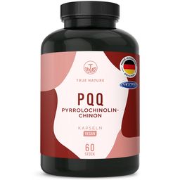 TRUE NATURE® PQQ Kapseln - Hochwertiger MGCPQQ® Markenrohstoff - Pyrrolochinolinchinon Vegan