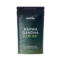 wellbe Ashwagandha KSM-66® – Mit Magnesium, Zink & Vitamin B6